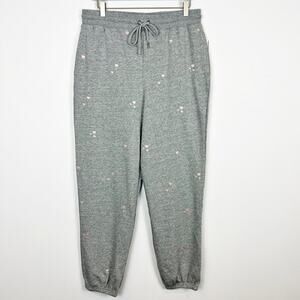 Honeydew Intimates Grey Heart Embroidered Over The Moon Jogger Size Large